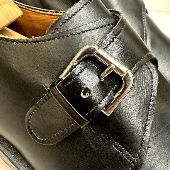 VERY GOOD Ralph Lauren x Allen Edmonds Grant Monk Strap Black Made in USA 10.5 - Picture 7 of 14